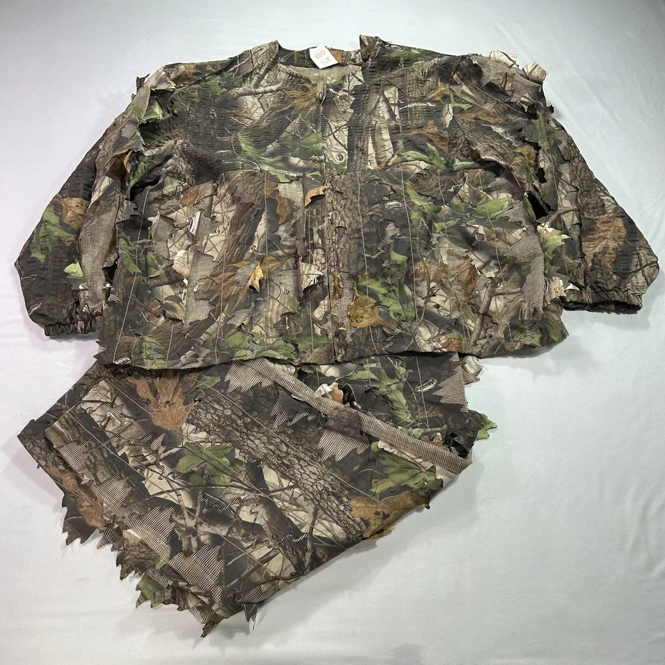 Duxbak Realtree Hardwoods 3D Leafy Camo Suit 2XL Jacket Pants Hunting Set Poly - Image 1 of 4