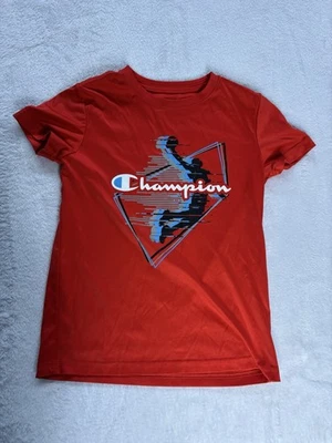 NEW CHAMPION KIDS SHIRT RED  AUTHENTIC ATHLETIVWEAR SHIRT SZ 7/8 - Image 1 of 2