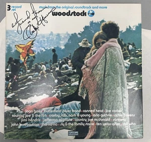 WOODSTOCK Orig SIGNED By RICHIE HAVENS Vinyl 3 Album Set Cotillion Records - Picture 1 of 20