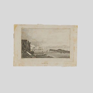 1839 Napoli I Bagni Posillipo Incisione su rame Rara - Picture 1 of 1