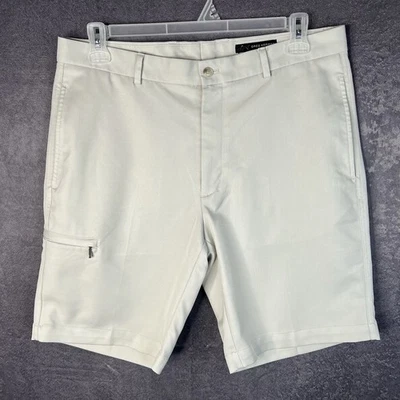 Pantalones cortos de golf Greg Norman para hombre marfil talla 34 Wx9,5 L poliéster Foto 1 de 4