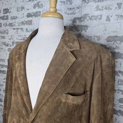 Orvis Suede Field Jacket Blazer Mens 44R Brown 100% Leather Outdoors Travel Vent - Image 1 of 4