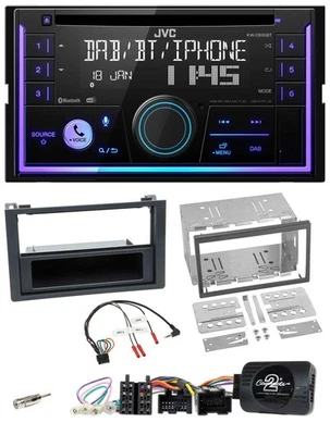 JVC Lenkrad USB 2DIN DAB Bluetooth CD Autoradio für Saab 9-3 2008-2012 - Bild 1 von 4