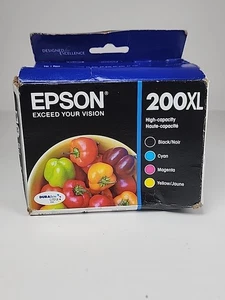 Epson 200XL Black/Cyan/Magenta/Yellow High Yield Ink Cartridge Exp. 09/2026 - Picture 1 of 4