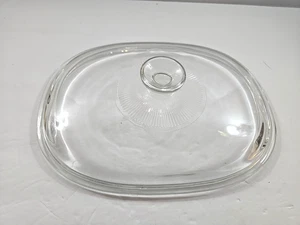 Vintage Pyrex DC-1.5-C Oval Klarglas Deckel Starburst Corning Corelle 8-5/8" - Bild 1 von 8