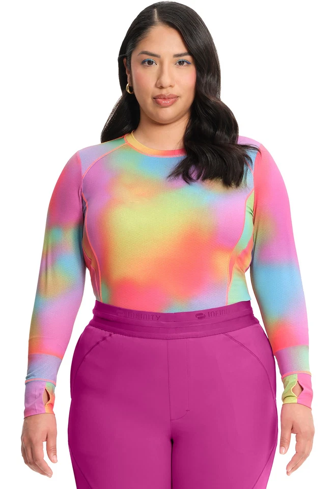 Pride Cherokee Scrubs Infinity GNR8 Underscrub Top IN642 PWDS - Image 1 of 1