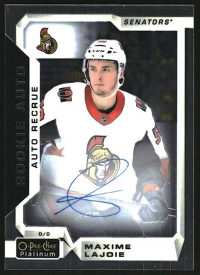 2018-19 O-Pee-Chee Platinum Rookie Autographs #RML Maxime Lajoie - Image 1 of 2