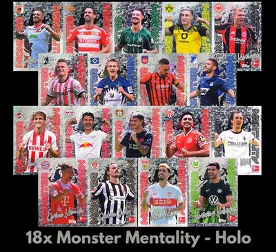 Topps Bundesliga STICKER 25/26– Alle 18 Monster Mentality Holo Sticker 2025 2026 - Bild 1 von 4