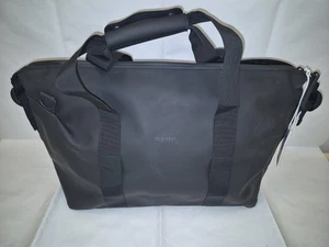 RAINS Hilo Weekend Bag W3 Black Duffle Luggage Straps Black Overnight BRAND NEW - Picture 1 of 5