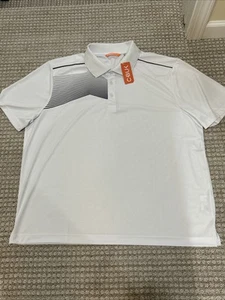 NEW Cutter & Buck C-Buk Golf Polo Shirt Men’s XXL White / Black Stripe NWT - Picture 1 of 11