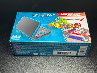 Nintendo 2DS XL Handheld Console with Mario Kart 7 Bundle - Black/Turquoise B12 - Image 1 of 4