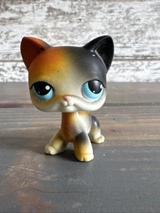 Littlest Pet Shop LPS #106 Shorthair Calico Cat Kitten Orange Black White - Picture 1 of 3