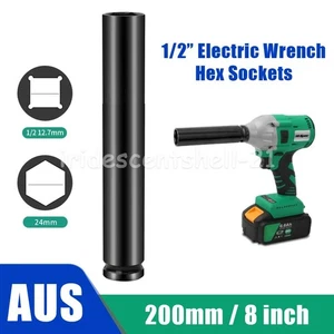 1/2" Electric Wrench Hex Socket 24mm Deep Impact Socket 32x200mm 6-Point AUS - Picture 1 of 8