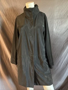 Mycra PAC Life Reversible Raincoat Size P Black Coat Magnetic Buttons Hooded - Picture 1 of 18