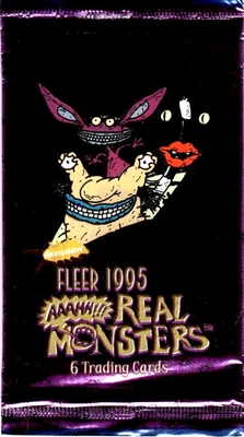 Fleer Nickelodeon 1995 AAAHH!!! Paquete de refuerzo de cartas coleccionables REAL MONSTERS Foto 1 de 3