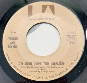 Love Theme from the Godfather / Theres a New Day 45 Vinyl Ferrante Teicher - Picture 1 of 6