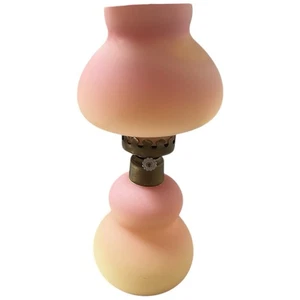 Vintage Fratelli Toso Murano Burmese Uranium Vaseline Glass Mushroom Lamp Glows - Picture 1 of 17