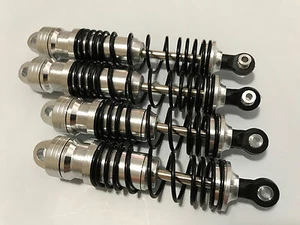AMORTIGUADORES DE ALUMINIO de gran diámetro con ejes de 4 mm ajustados a Team Associated MT10 - plateados - Imagen 1 de 3
