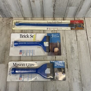 DASCO PRO 410-0 Cold Chisel, 436-0 3-1/2” Brick Set, 335-0 2-3/4” Mason Chisel - Picture 1 of 6