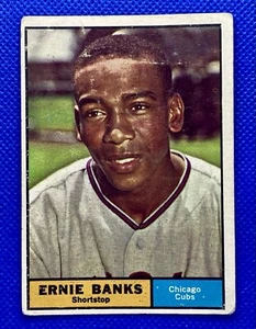 Ernie Banks 1961 Topps #350 en muy buen estado+ RC154 - Imagen 1 de 2