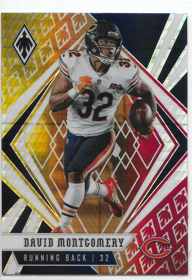 David Montgomery 2020 Panini Phoenix FIRE BURST Fanatics Chicago Bears #30 - Image 1 of 1