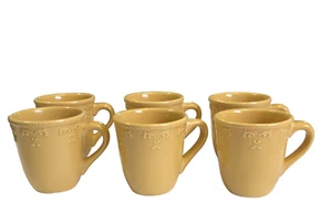 6 Gold Coffee Tea Mugs Better Homes and Gardens Scroll 4 in Tall 12 oz - Picture 1 of 5