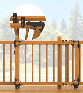 Kit de herrajes para puerta corredera de alta resistencia con pestillo para cerca de madera/mascota/cubierta - Imagen 1 de 6
