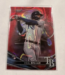 2022 Bowman's Best Vidal Brujan #55 Red Lava Refractor /5 Rookie RC Tampa Rays - Picture 1 of 3