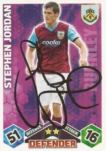STEPHEN JORDAN* SIGNED BURNLEY 2009/2010 MATCH ATTAX TRADING CARD+COA - Picture 1 of 1