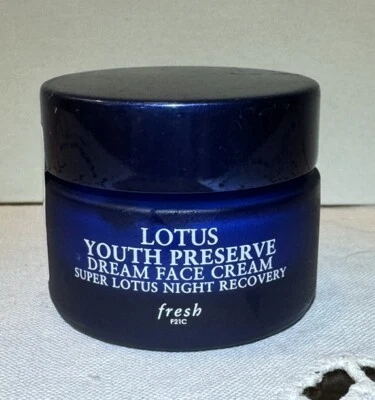 Crema facial FRESCA Lotus Youth Preserve Dream recuperación nocturna 0,5 oz-15 ml nueva sin caja Foto 1 de 4