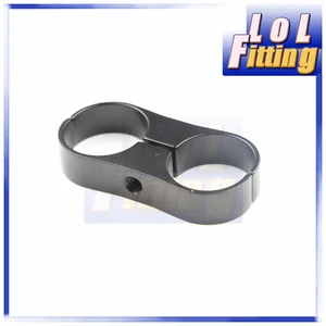 US SHIP 27mm ID Aluminum Fuel Hose Line Dual Separator Clamp Adapter Black - Picture 1 of 7