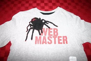 BOYS JUMPING BEANS WEB MASTER SPIDER SHIRT GRAY S/S SIZE 7X XL NWT - Picture 1 of 3