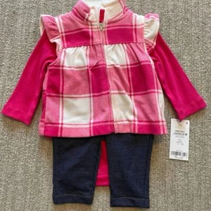 Carter's Baby Girls' 3 Piece Vest Little Jacket Set (3 to 24m) - Picture 1 of 4