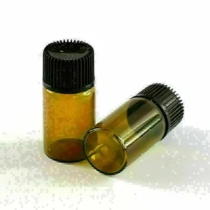 New 10PCS Amber Glass Bottles Essential Oil Bottle, Orifice Reducer & cap/3ML - Picture 1 of 1