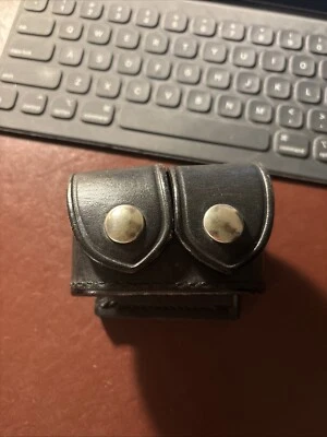 Safariland 340-2 Cargador Doble Velocidad Cuero Bolsa Cesta Tejido Negro Foto 1 de 4