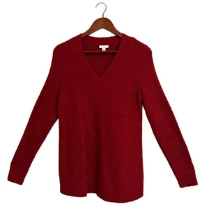 Suéter J. Jill Mujer XS Rojo Pullover Cable Alpaca Mezcla Algodón Cómodo Acogedor Polar - Imagen 1 de 12