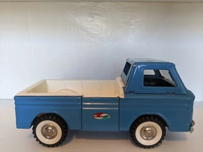 Vintage 1960’s Structo Pressed Steel Blue Corvair Ramp Side Pickup Truck - Image 1 of 4