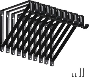 Heavy Duty Closet Shelf & Rod Brackets 10 PackWall Mounted Closet Shelves - Picture 1 of 7