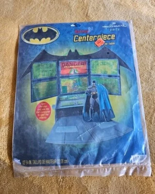 BATMAN Party Centerpiece Stand-Up Birthday Decoration DC Hallmark Vintage - Image 1 of 4