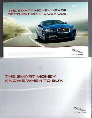 Folleto de ventas por correo de hoja única Jaguar XF berlina principios de 2012 mercado del Reino Unido Foto 1 de 2