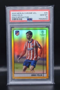 Joao Felix Gold Refractor /50 Topps Chrome Merlin 2020 UCL #25 PSA 10 - Bild 1 von 2