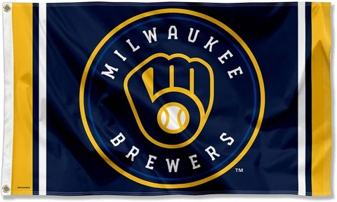 Milwaukee Brewers 3x5 ft Flag Banner MLB Baseball Champions Free Shipping Cover