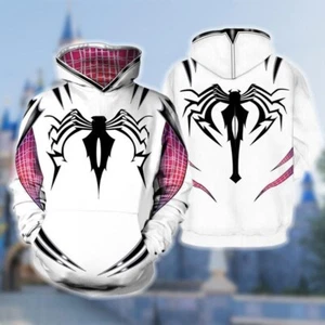 Costume Ragazza Ragno 3D Felpa con Cappuccio, Cosplay Gwen Stacy Halloween 3D Cosplay Film - Foto 1 di 2