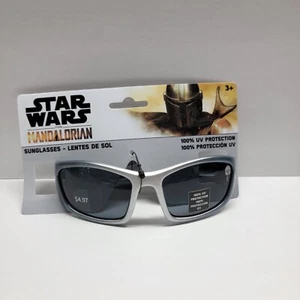 Star Wars The Mandalorian KIDS Silver 100% UV Protection Sunglasses Age 3+ NEW - Picture 1 of 6