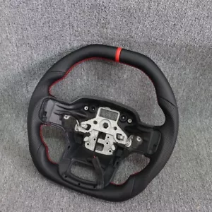 Flat Top Napa Leather Steering Wheel Fit Ford F150 Raptor w/Heated 21-24 - Picture 1 of 5