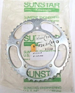 KAWASAKI KX60 KDX80 KX80 SUNSTAR 44 TOOTH REAR SPROCKET - Picture 1 of 2