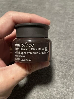🌋 Máscara de arcilla limpiadora de poros Innisfree 2X racimos súper volcánicos 0,67 fl oz | NUEVA Foto 1 de 3