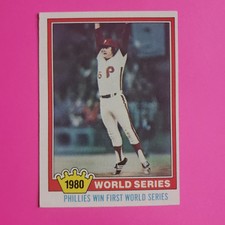 1981 Topps SET-BREAK #404 1980 World Series Philadelphia Phillies Steve Carlton