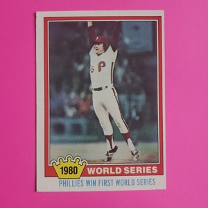 1981 Topps SET-BREAK #404 1980 World Series Philadelphia Phillies Steve Carlton