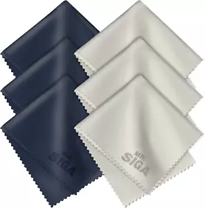 6X7 Inches Premium Microfiber Cleaning Cloths For Lens Eyeglasses Screens 6 Pcs - Picture 1 of 12